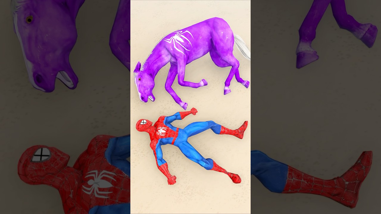 Spider-man rides horse to rescue She Hulk: but he died 😲 