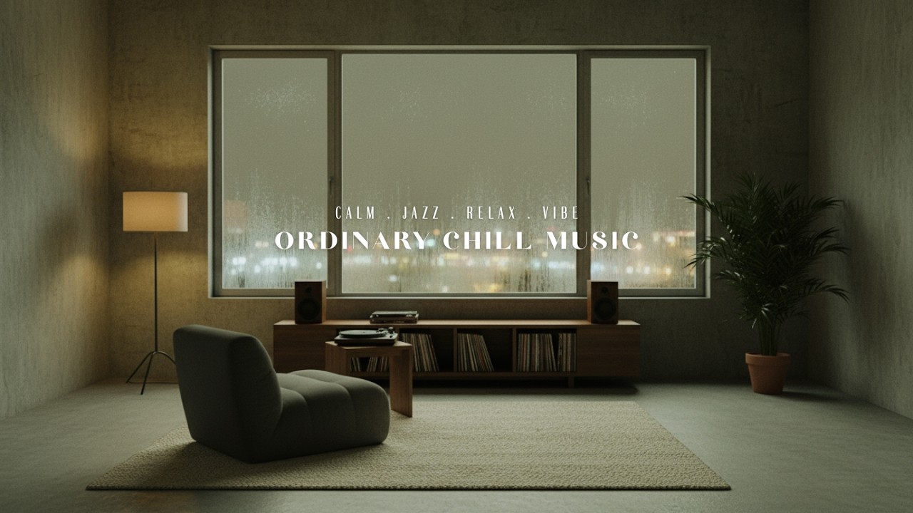 Calming Jazz Music | Cozy Rainy Evening Indoors with Soft City Lights for Relaxing and Unwinding