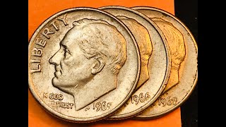 US No Mint Mark Dime - 1965-67 United States 10 Cents