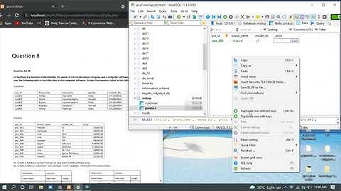 Using MySQL Workbench Software or HeidiSQL Software to create a database and table