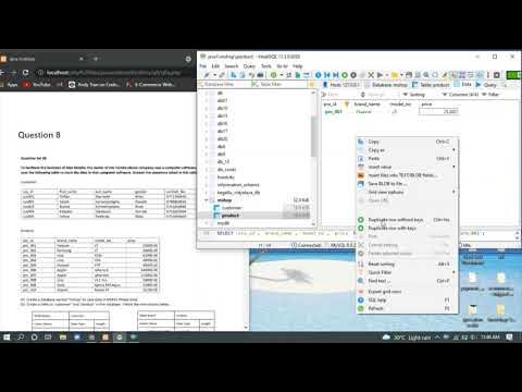 Using MySQL Workbench Software or HeidiSQL Software to create a ...