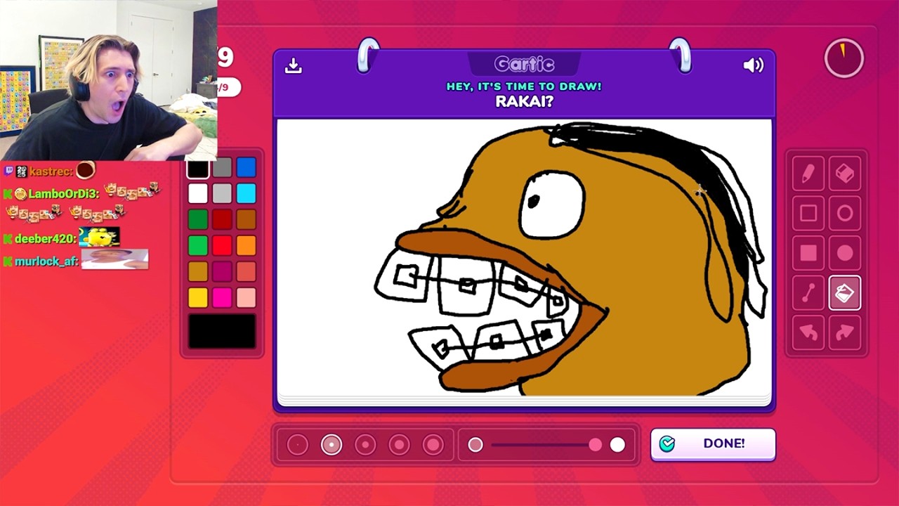 Xqc Rakai Drawing xQc Draws Rakai... - YouTube