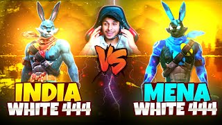 Indian White 444 Vs Mena white 444 😱Indian Squad 🇮🇳 🔥 vs Mena Server Player - Garena Free Fire