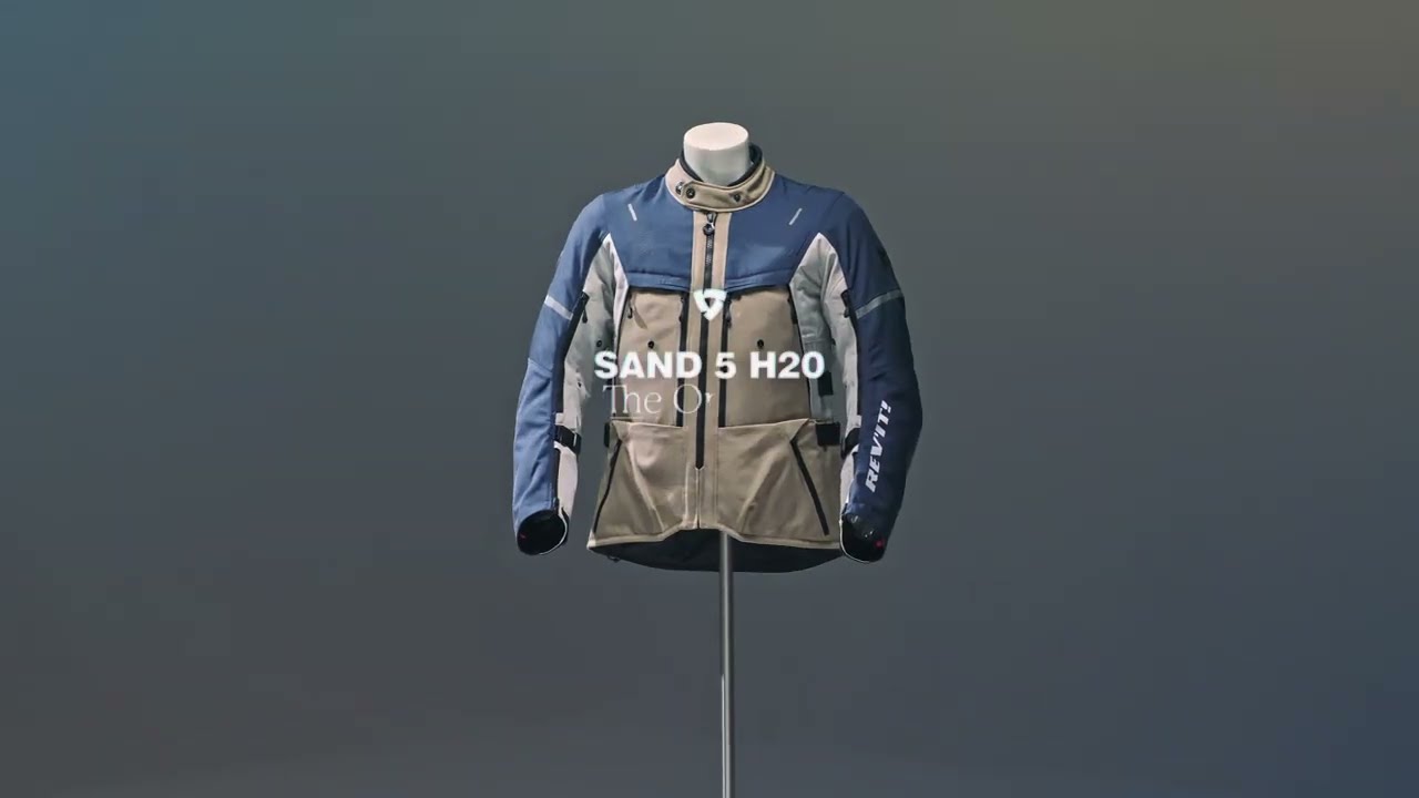 Giacca Moto Rev'it Sand 5 H2O Argento Blu Vendita Online