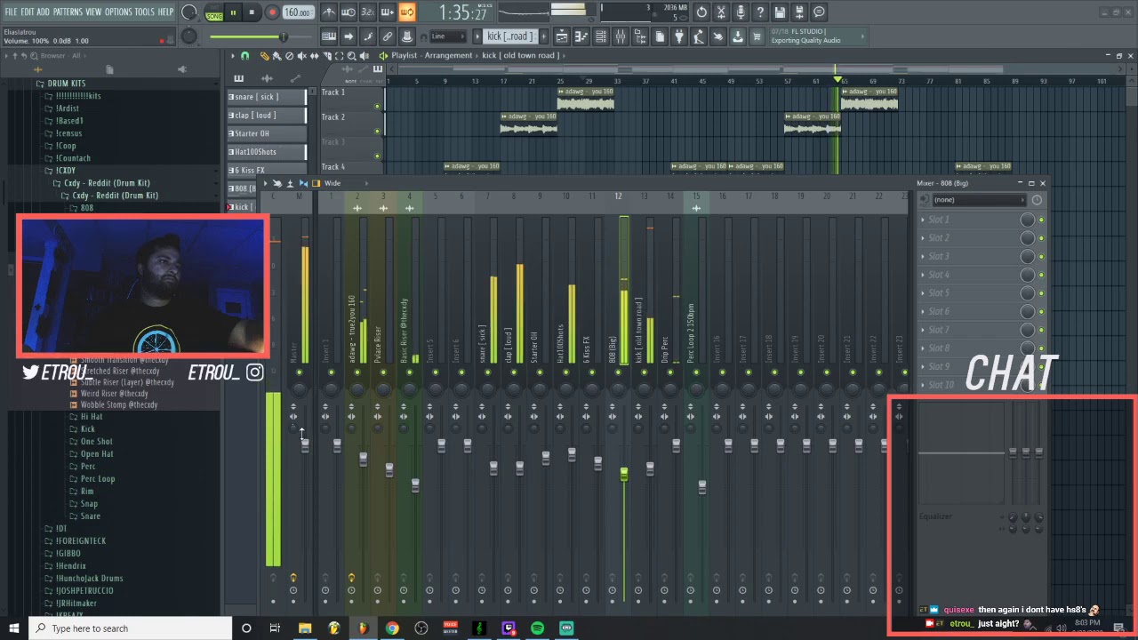 E-TROU with INTERNET MONEY LIVE on TWITCH | Making a BEAT | MRK