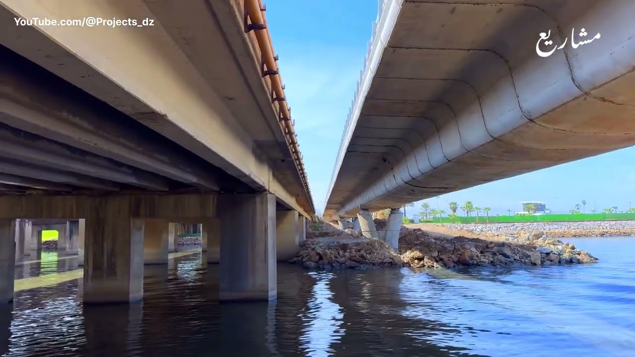 جسر مصب وادي الحراش الجديد.. الانتهاء من وضع حواجز الأمان