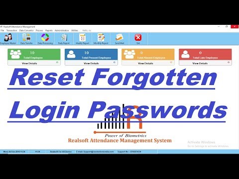 How to reset password in 10.6 & 10.7 & 10.8 Attendance Management Software