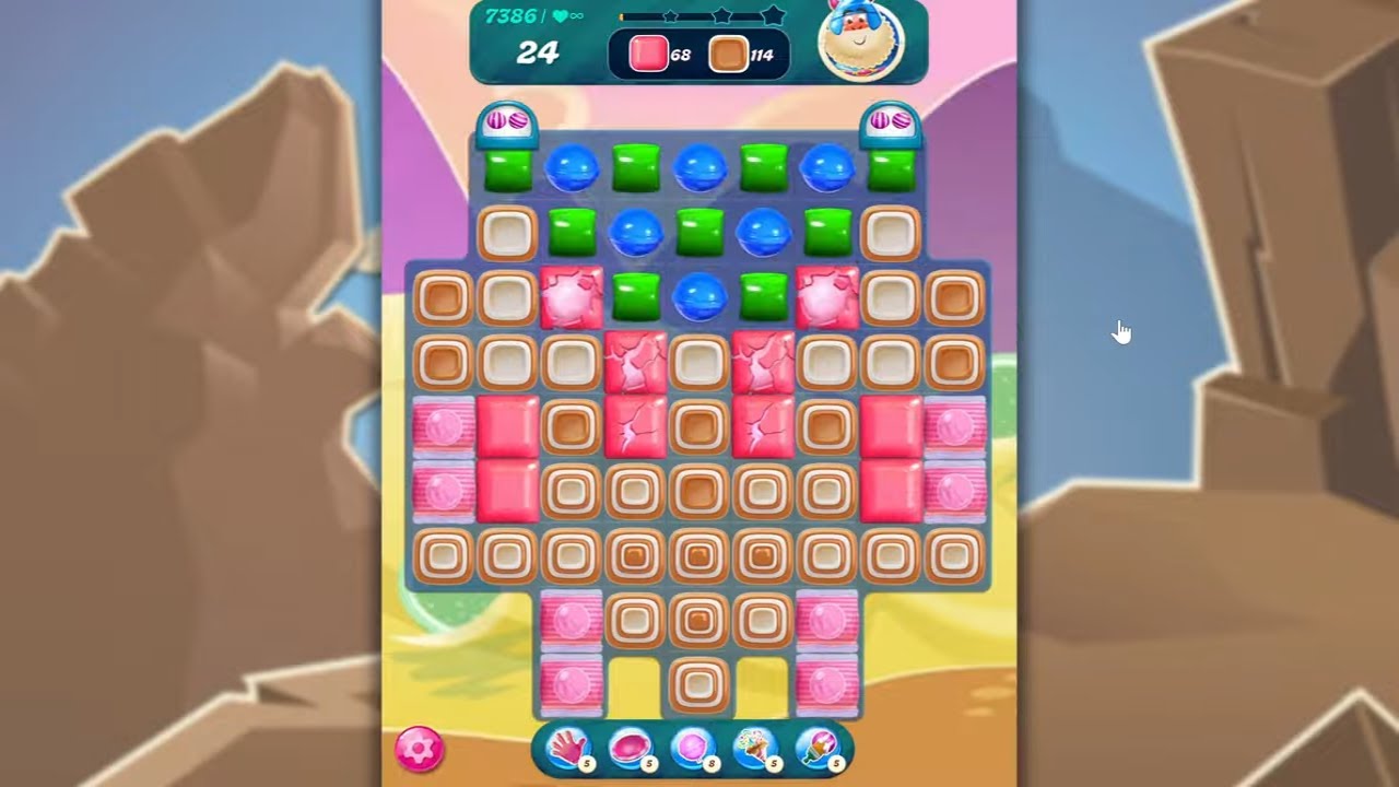 Candy Crush Saga LEVEL 7386 NO BOOSTERS (new version)🐟☑️ - YouTube
