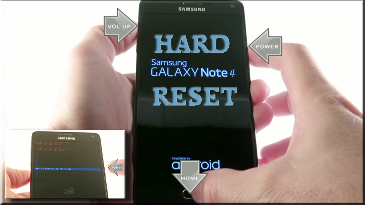 Galaxy note 4 factory reset
