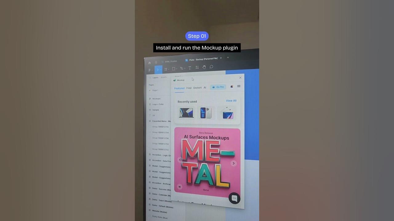 How to create mockups using Figma.