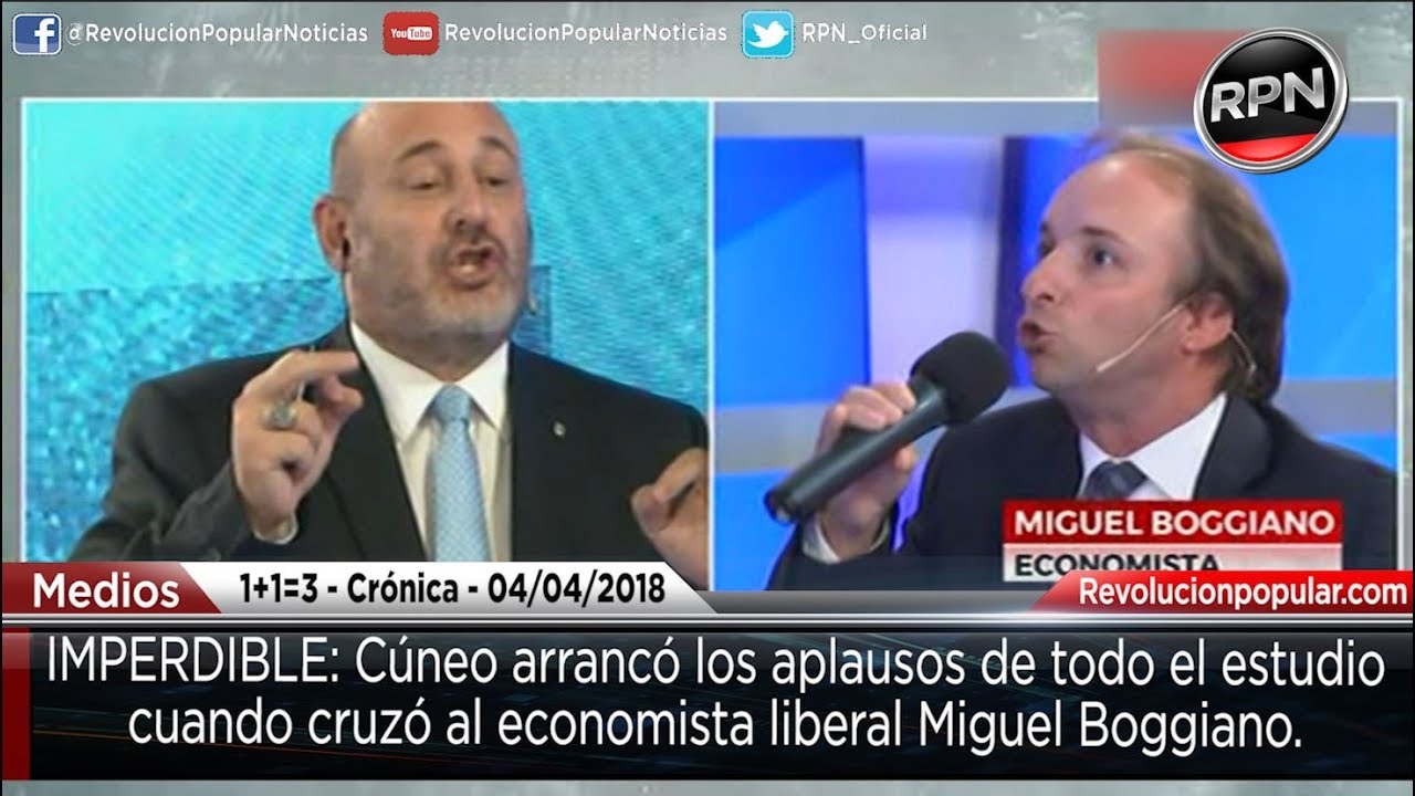 MONUMENTAL cruce entre Santiago Cúneo y el economista liberal Miguel Boggiano