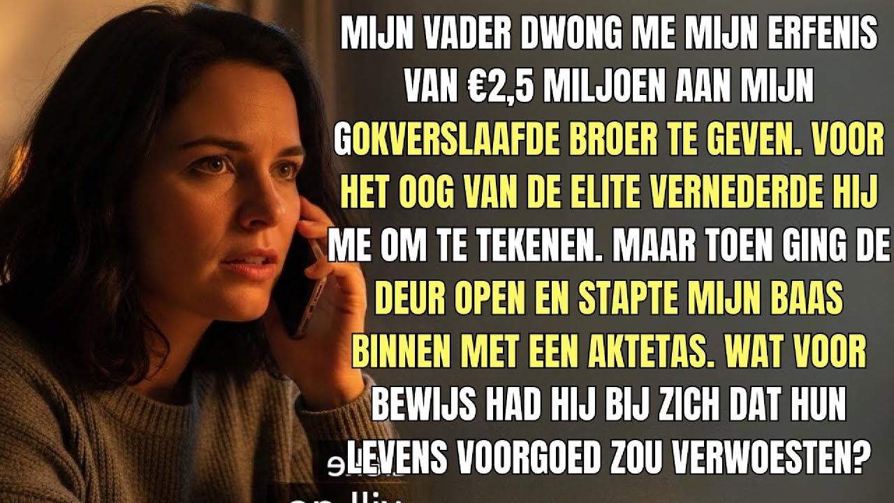 Het kerstgala van mijn vader was een zorgvuldig geplande val. Drieëndertig machtige gasten, een zwarte das, en een document dat ik moest tekenen. “Teken of je bent mijn dochter niet meer,” siste...