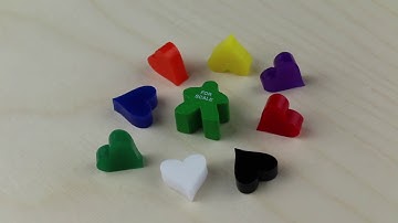 Flat Heart - Board Game Pieces from The Game Crafter
