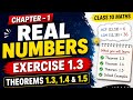 Class 10 Maths | Real Numbers| Theorems 1.3, 1.4 & 1.5 Explained.