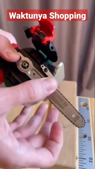 chainsaw cordless 20V mesin gergaji tangan mini adapter potong kayu Gerinda Chain Saw Hiltec senso