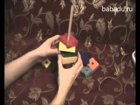 Пирамида Квадрат Мир Деревянной Игрушки