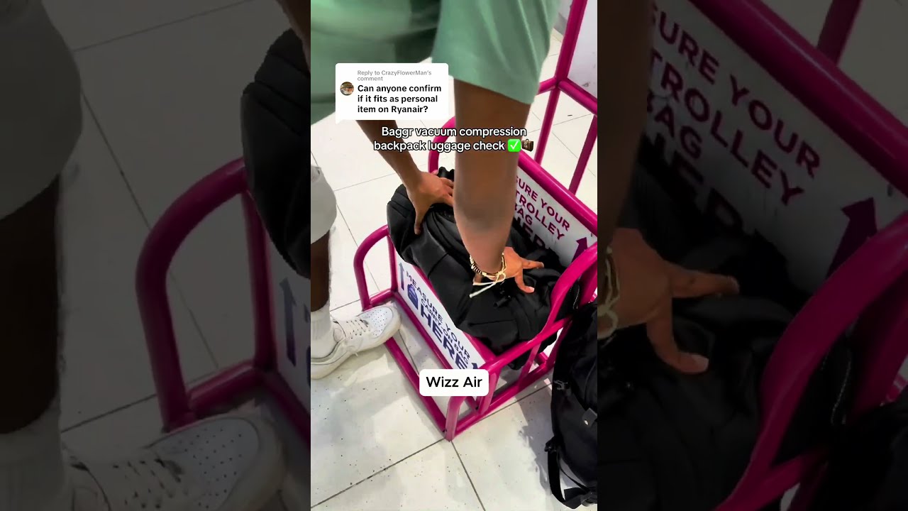 Is Baggr Vacuum Compression Backpack A Personal Item On Budget Airlines 