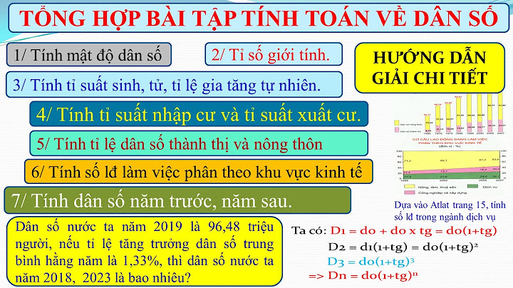 Công thức tính dân số Địa 9