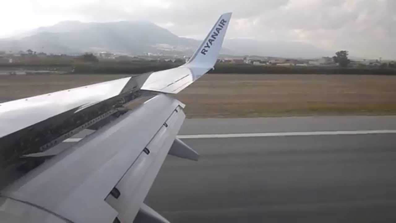 [HD] RYANAIR Boeing 7378AS Landing Malaga Airport LEMG 14/12