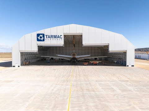 A380 Hangar Metal-Textile in TARMAC Aerosave Teruel - video from Tarmac Aerosave