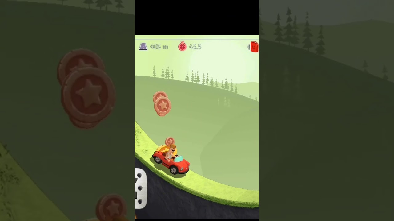 prime peak. mobil melintasi jalan naik turun. 