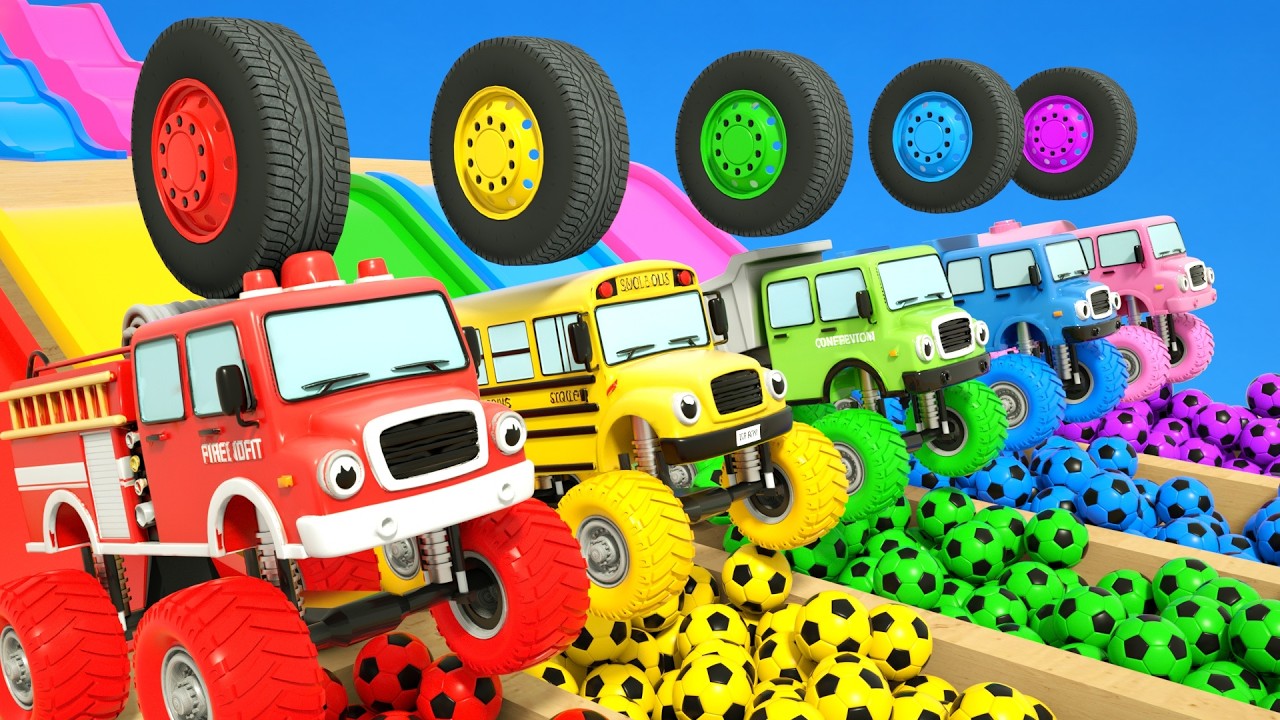 Super Simple Songs - Baby shark + Wheels on the Bus - find the right wheel-Baby Nursery Rhymes