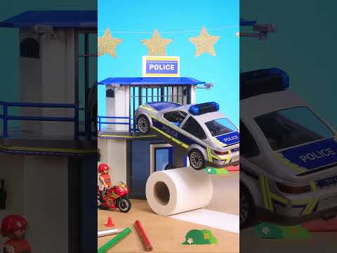Des Stunts ÉPIQUES pour s'évader! | Police Stop Motion (mème d'animation) #playmobil #shorts