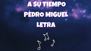 Video-Miniaturansicht von „A SU TIEMPO - PEDRO MIGUEL (LETRA)“