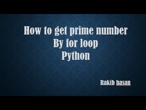 Python for loop example (in bangle language)-How to get prime number ...