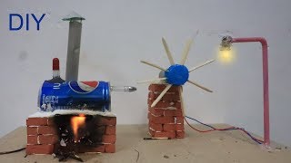 Steam Powered mini Electric Generator at home