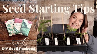 Seed Starting Tips For Beginner Gardeners | Plus DIY Seed Packet