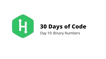 HackerRank 30 Days of Code | Day 10: Binary Numbers | Python