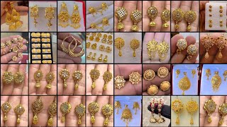 Latest Gold Earrings designs/daily wear Gold Earrings new model/gold earrings/earrings design