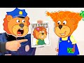 Pretend Play Funny Police Chase Story and Costume Dress Up 🍒 Video for Kids | Lion Family | Cartoon