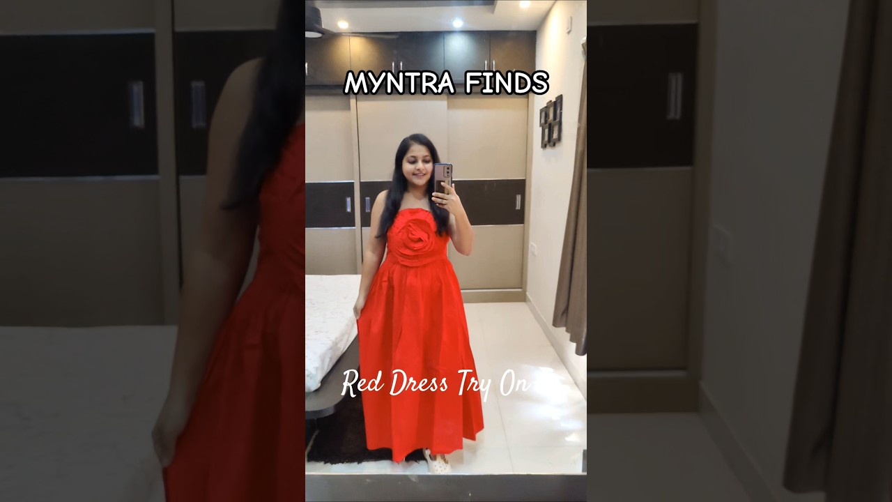 myntra red dress ❤️ Myntra Red Dress Try On Haul | Stunning Look Under Budget