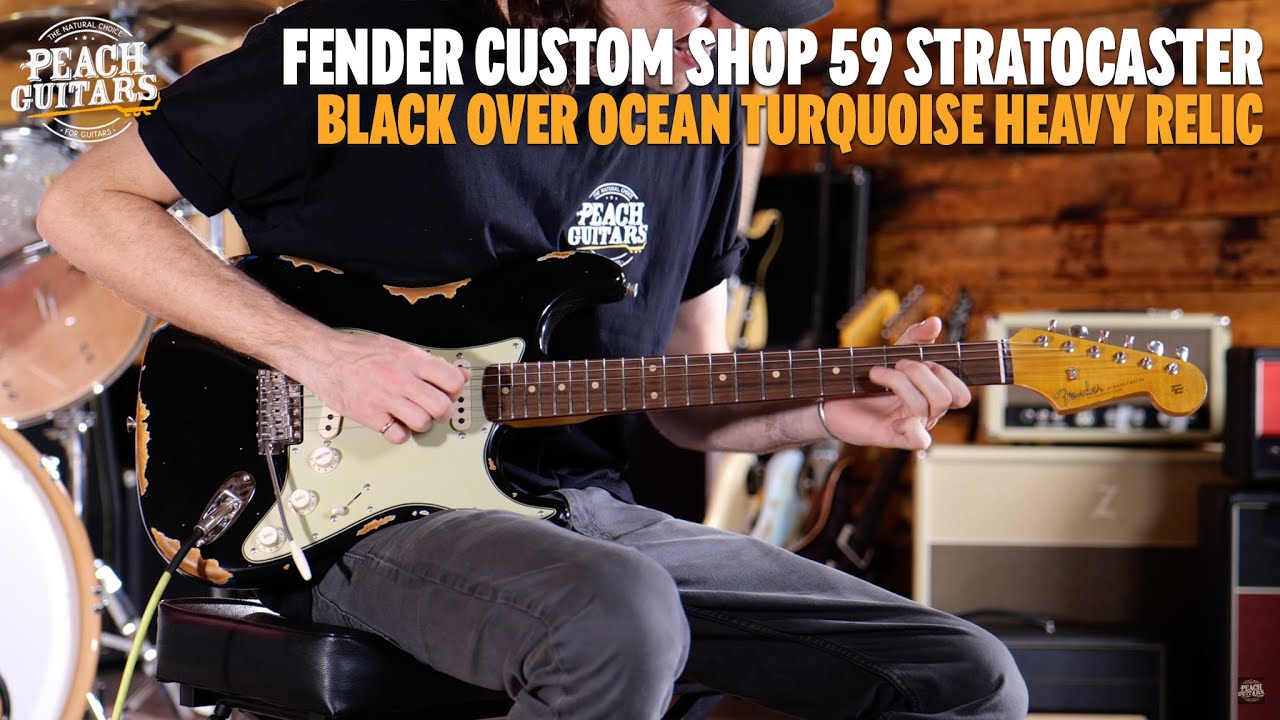★★Custom HardRelic Black Stratocaster★★ No TalkingJust Tones | Fender Custom Shop 59 Stratocaster Heavy