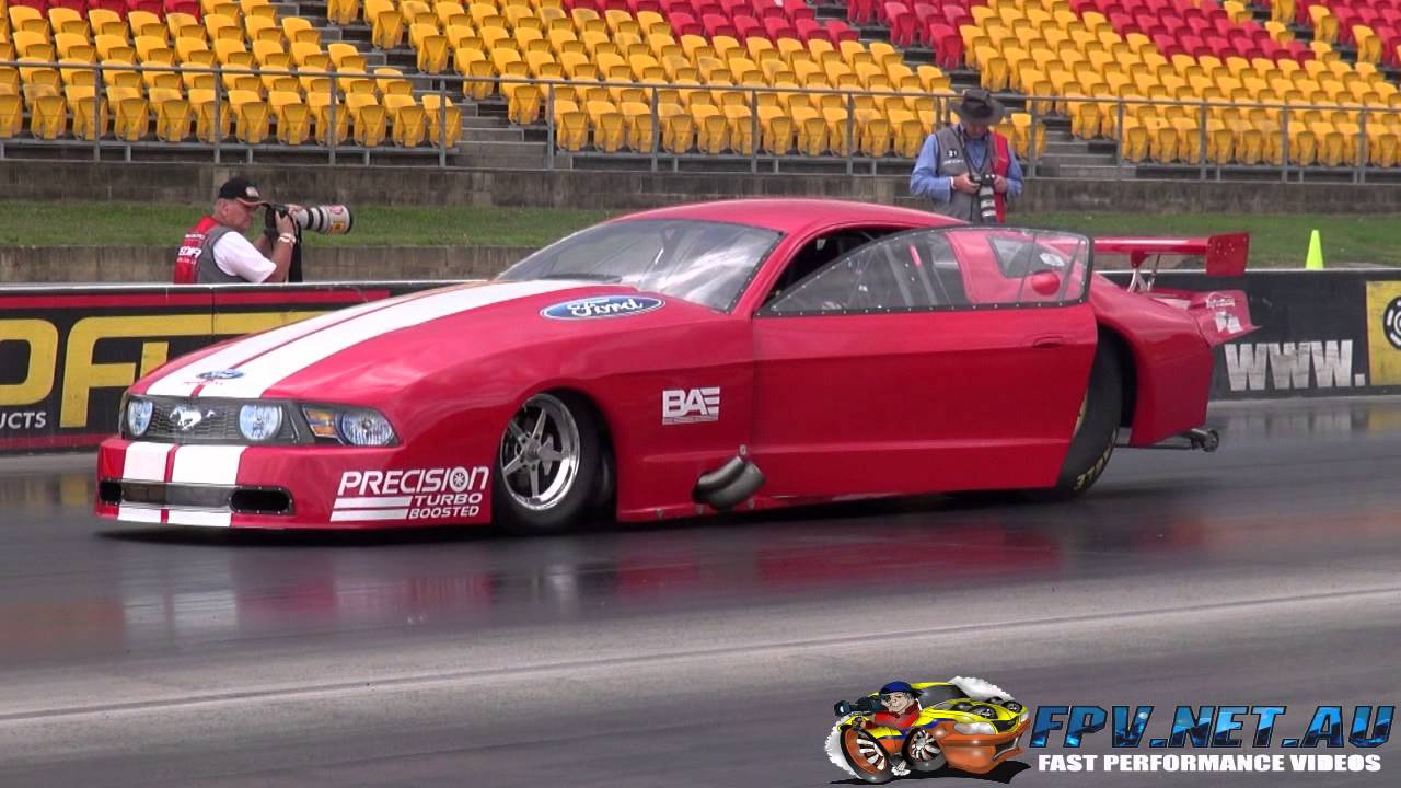 GAS MOTORSPORT TWIN TURBO V8 MUSTANG TESTING AT SYDNEY DRAGWAY 1.5.2013