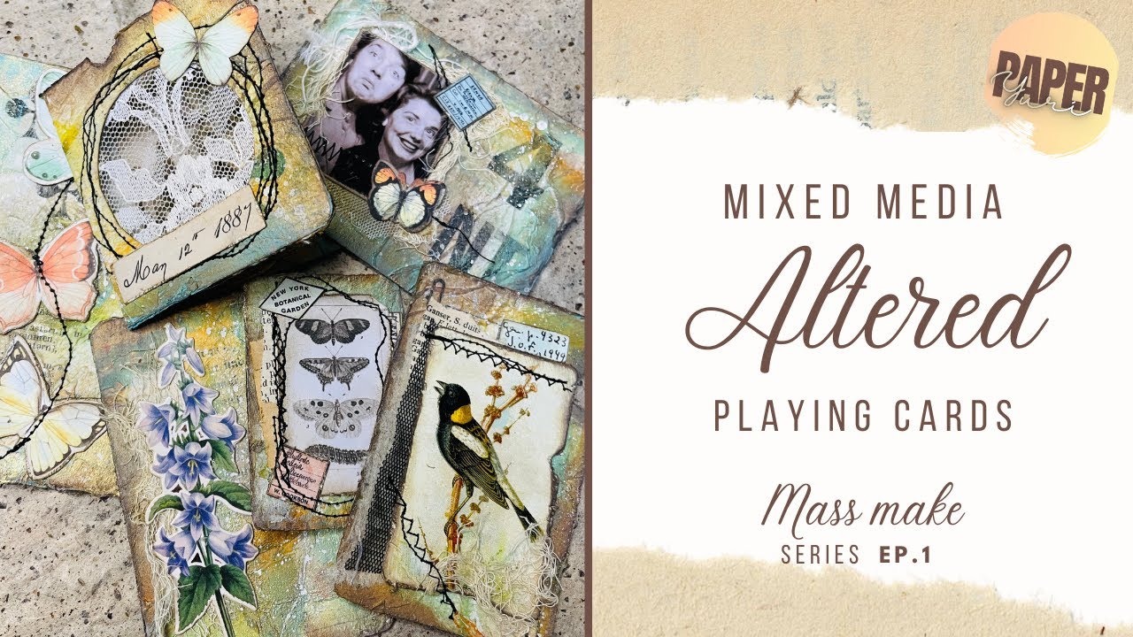 Mixed Media Altered Playing Cards - Mass Make Series Ep. 1 - YouTube