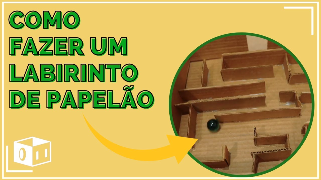 COMO FAZER UM JOGO DE LABIRINTO - Reciclável feito com papelão - DIY 