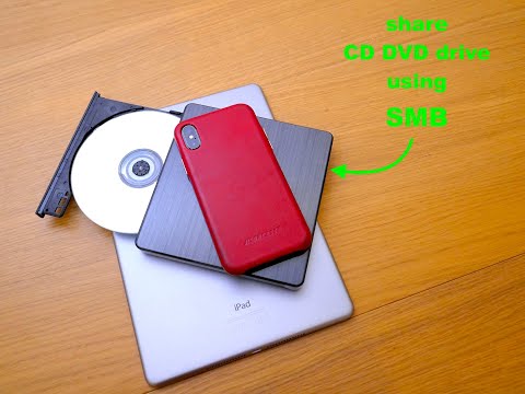Connect iPad iPhone to CD DVD drive using SMB