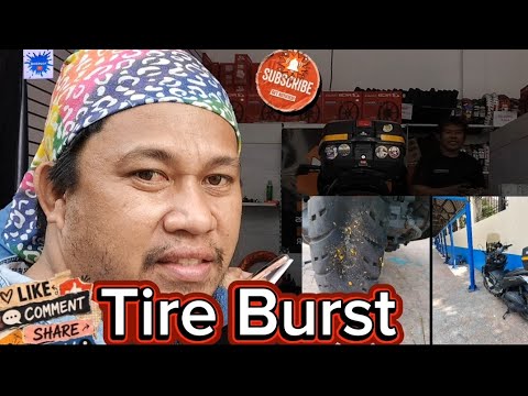 Tire Burst #bosznoy #burst #tire #motor #nmax155 #yamaha #maintenance #riders