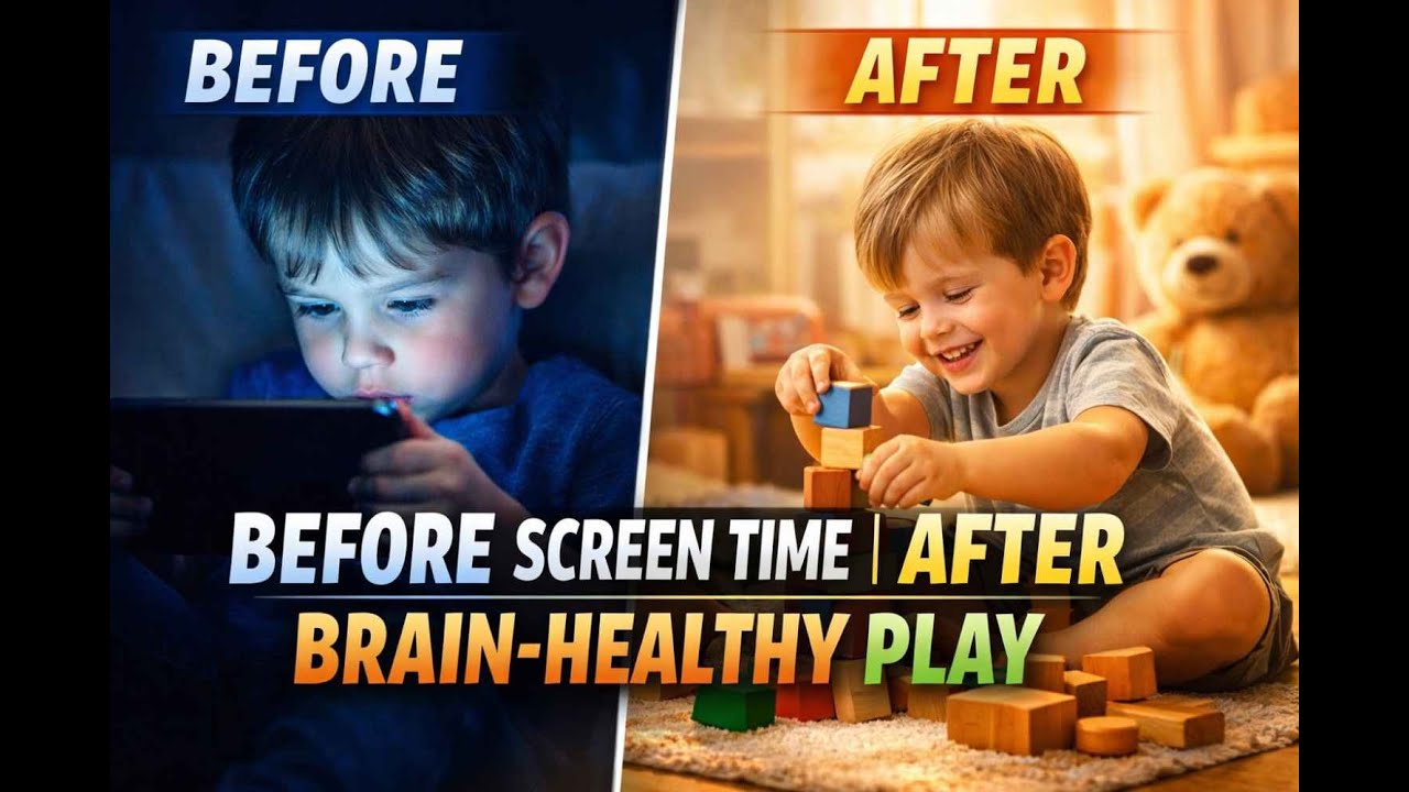 Before Screen Time vs After Brain-Healthy Play | How Screens Change a Child’s Brain