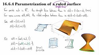 16.6.4 Parametrization of a ruled surface