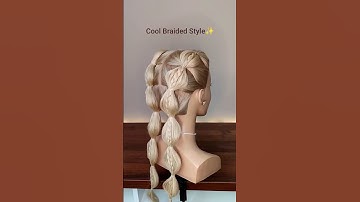 Cool Braided Ponytail Hairstyle ✨
