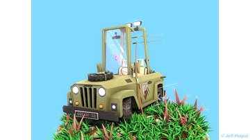 Joop (Jeep) Cartoon Low Poly (3DsMax - VRay - NukeX - SonyVegas)