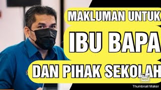 MAKLUMAN KEPADA IBU BAPA,PERINGATAN UNTUK PIHAK SEKOLAH!!!