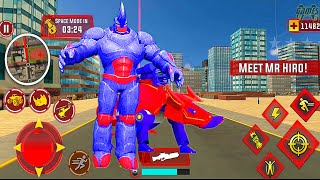 Rhino Robot Monster Truck Transform Robot Game 2021: Red Robot Transform - Android ゲームプレイ screenshot 1