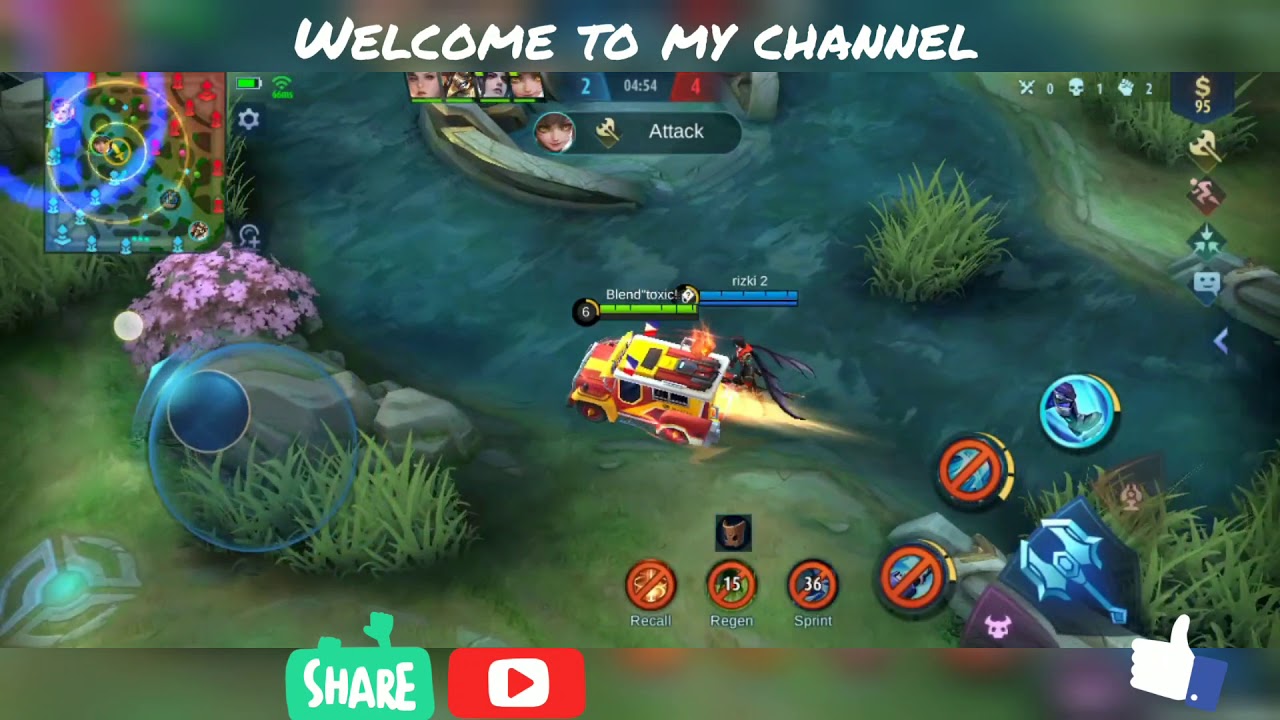 Tank! no kill no problem...i will find you with my car#support team#MOBILE LEGEND - YouTube