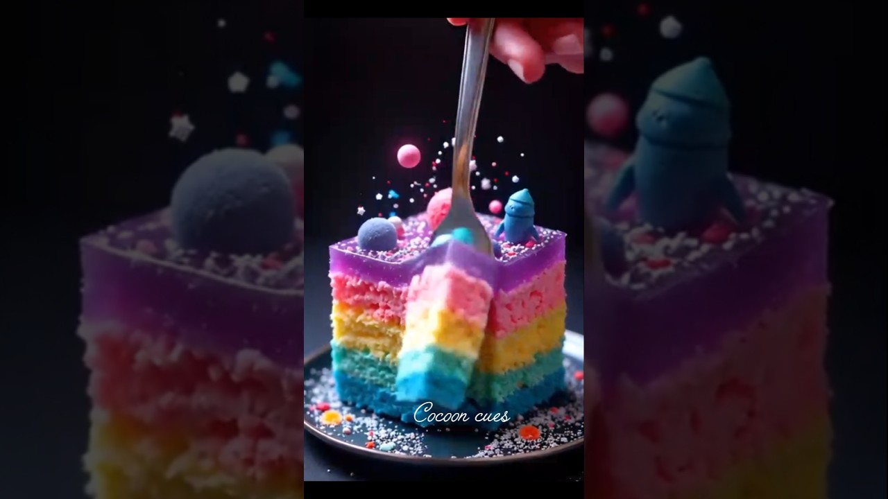 Magical Rainbow Cake Cutting ✨ | Colorful ASMR Dessert Art 