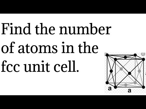 Find the number of atoms in the fcc unit cell. - YouTube